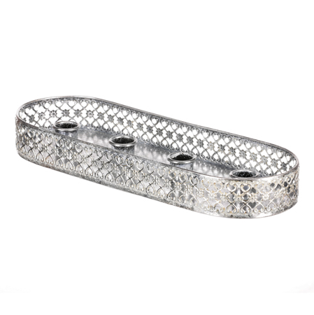 Svietnik adventný 34cm UM0926 SILVER